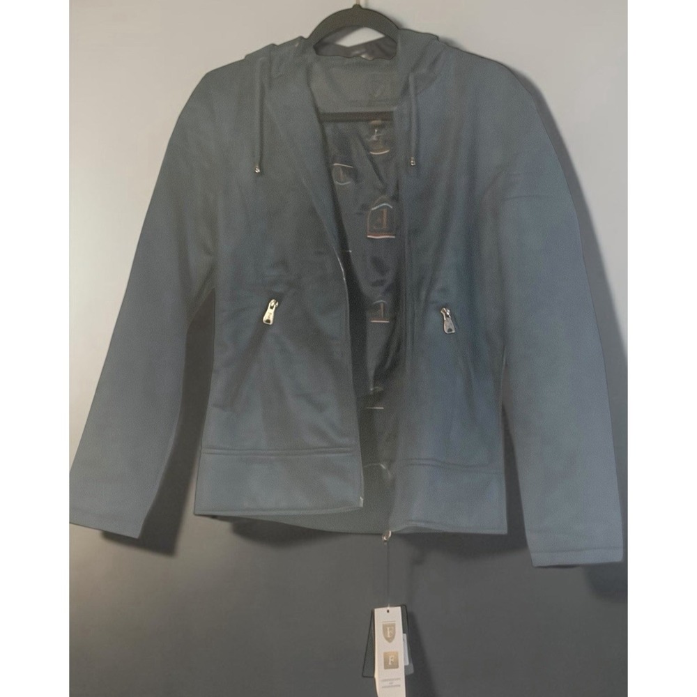 MEDIUM FERRARI F COLLECTIONS — MADE IN ITALY, VEGAN LEATHER/SUEDE, BLUE JACKET